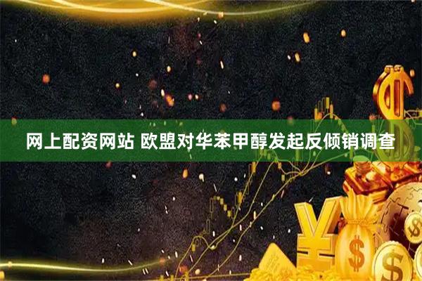 网上配资网站 欧盟对华苯甲醇发起反倾销调查